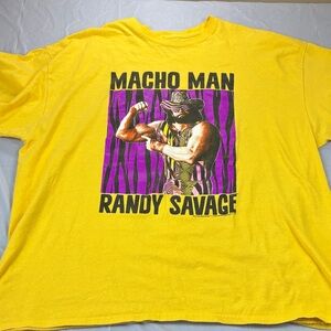 MACHO MAN RANDY SAVAGE YELLOW T SHIRT